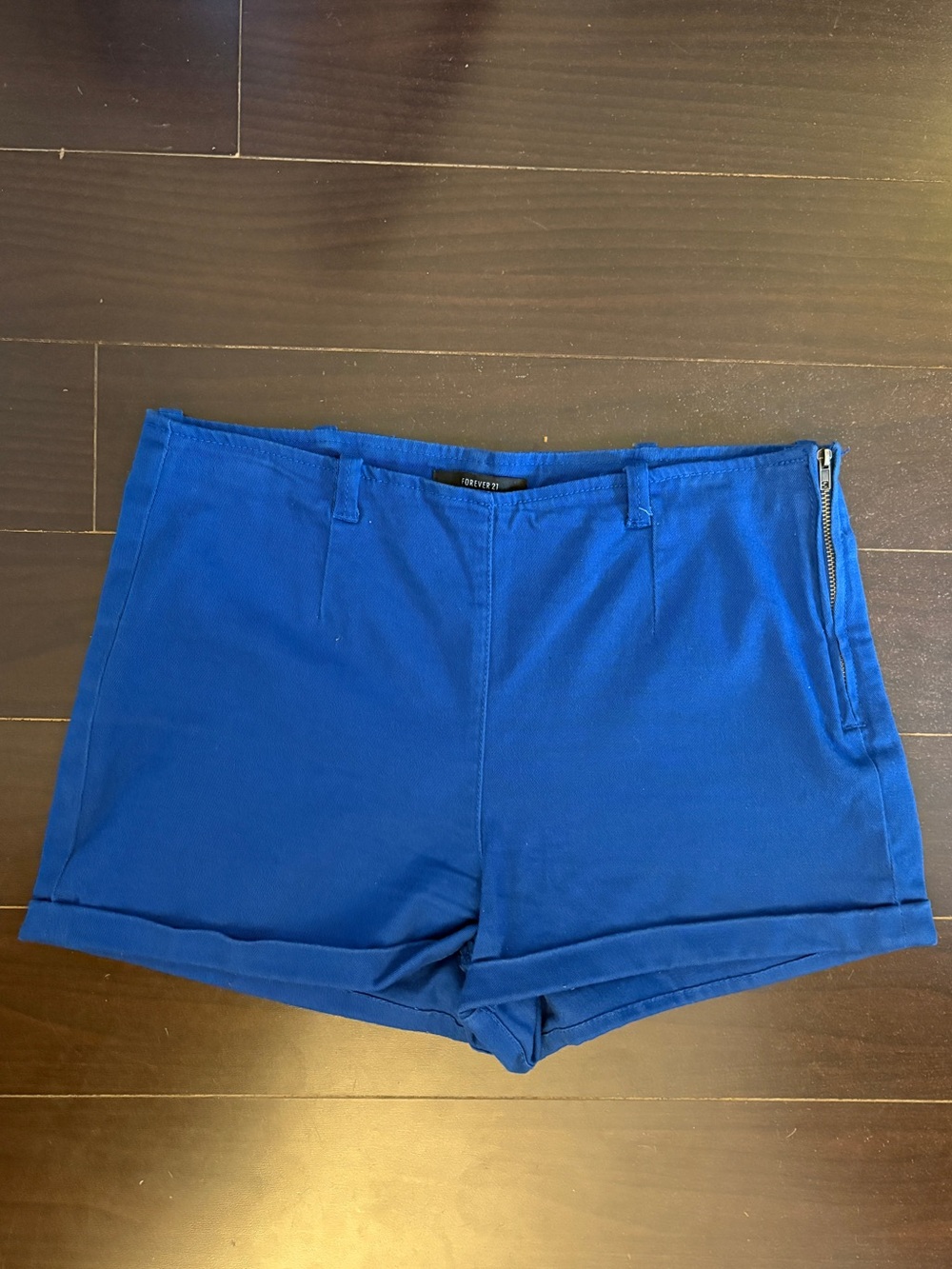 Forever 21 Cobalt Blue High-Waist Shorts